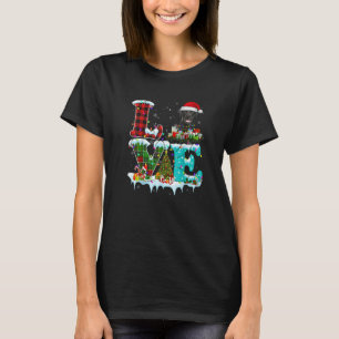 Black Lab Christmas Tree Light Pajama Dog Xmas T-Shirt