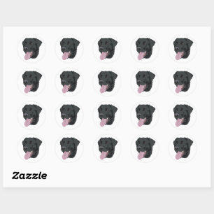 Black Lab Classic Round Sticker