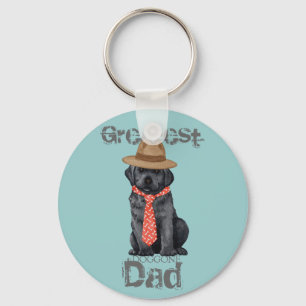 Black Lab Dad Keychain