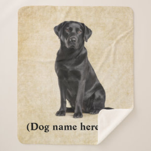 Black Lab Dad Personalized Dog Blanket