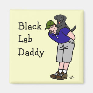 Black Lab Daddy Magnet
