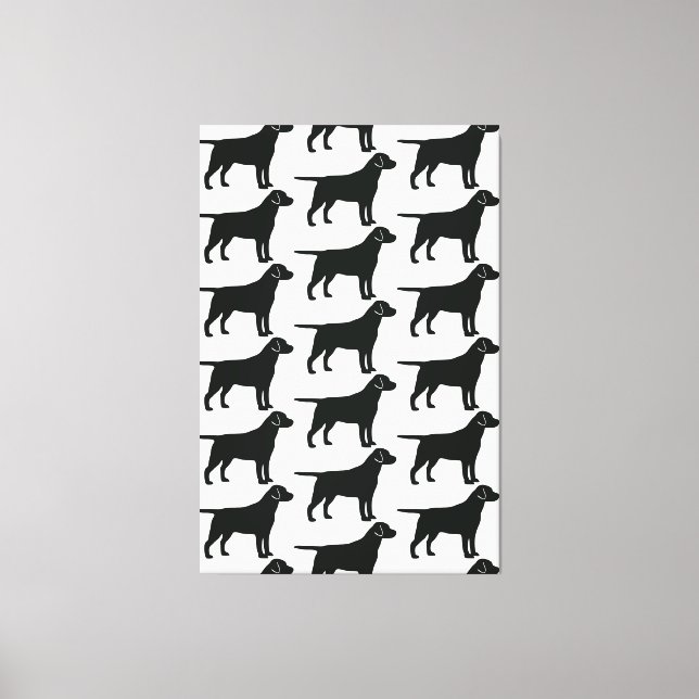 Black Lab Dog Canvas Print (Front)