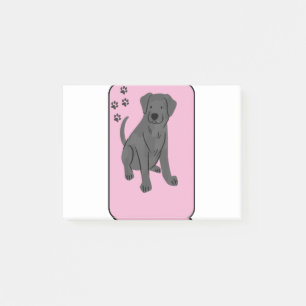 Black lab dog cup post-it notes