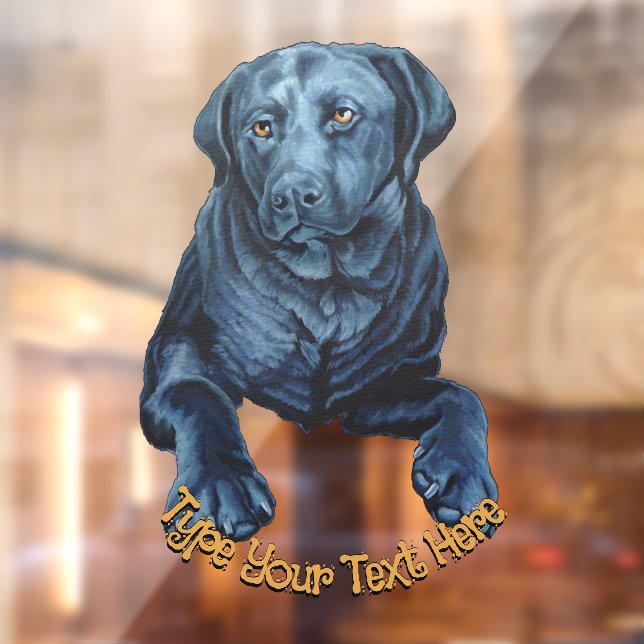 Black Lab Dog Decal Custom Dog Art Window Cling (Sheet 2)