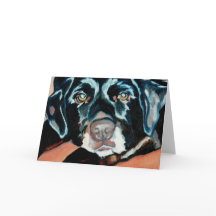Black Lab Dog Greeting Card