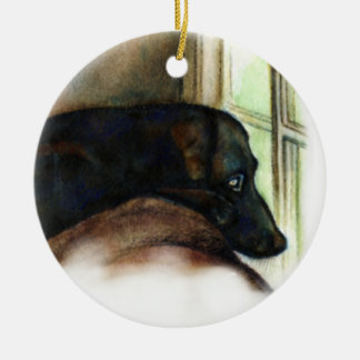 Black Lab Dog Ornament