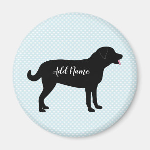 Black Lab Dog Personalized Name  Magnet