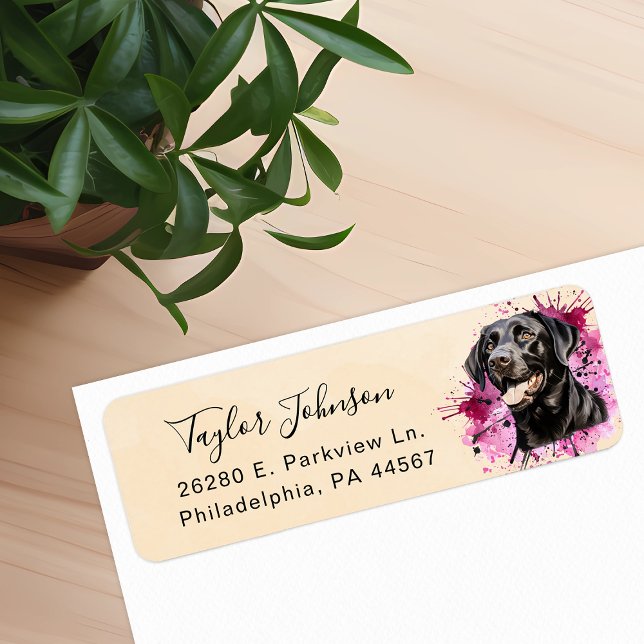 Black Lab Dog Return Address Label (Creator Uploaded)