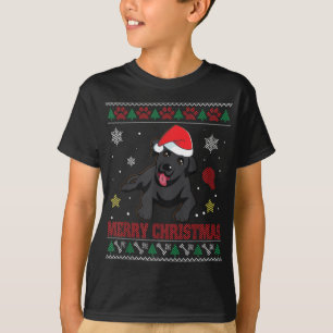 BLACK LAB Dog Santa Ugly Sweater Costume Merry Xma