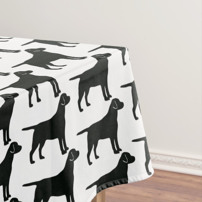 Black Lab Dog Tablecloth (In Situ)
