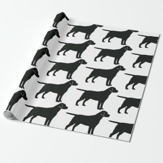 Black Lab Dog Wrapping Paper