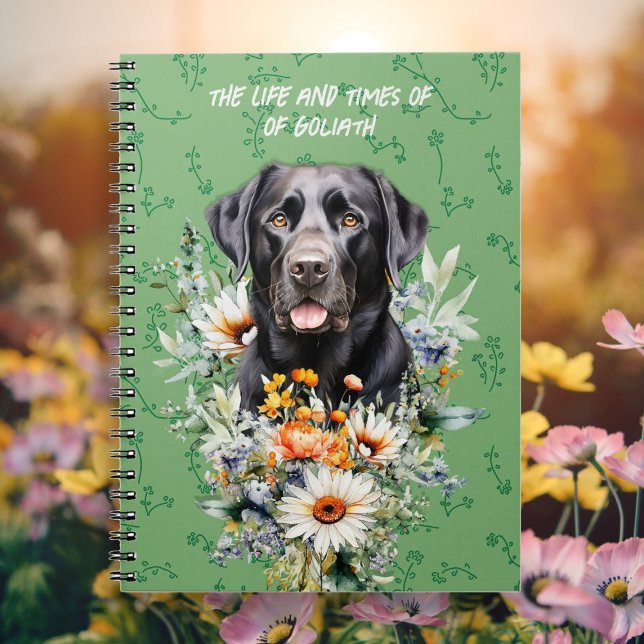 Black Lab Dogs Life and Times Custom Notebook (Creator Uploaded)