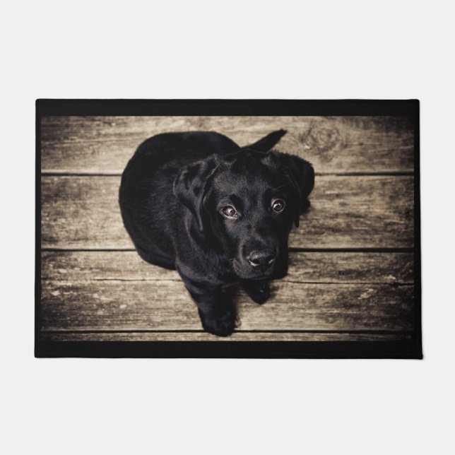 Black lab doormat. doormat (Front)