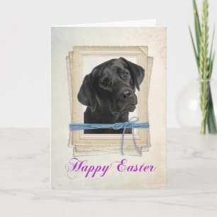 Black Lab Easter Card