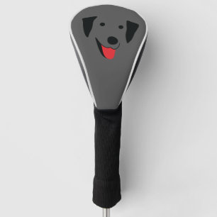 Black Lab Face Golf Head Cover