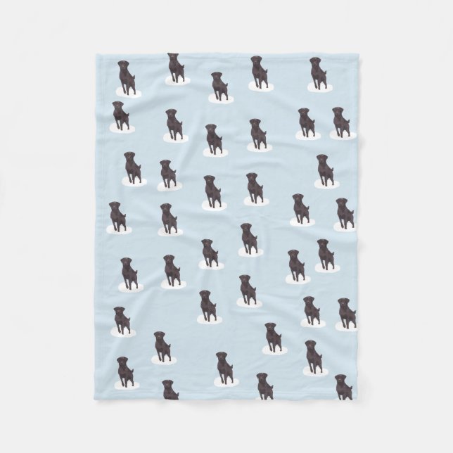 Black Lab Fleece Blanket (Front)