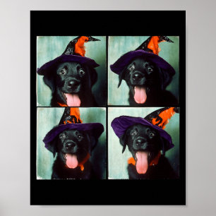 Black Lab Halloween Poster