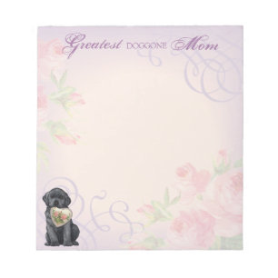 Black Lab Heart Mom Notepad