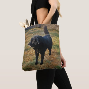 Black Lab In The Fall Sun Tote Bag