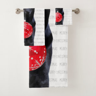 Black Lab Joyeux Noël - adorable chien du Labrador