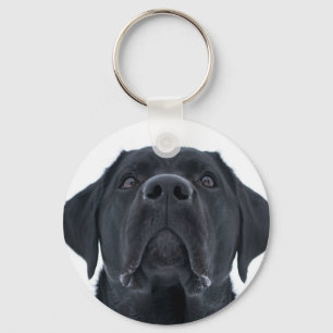 Black lab keychain, labrador dog lover tag keychain