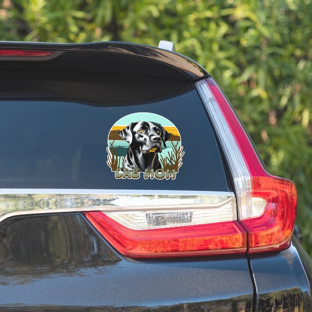 Black Lab | Lab Mom Dog Personalized (Car Side)