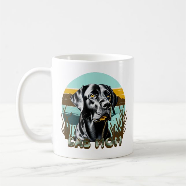 Black Lab | Lab Mom Dog Personalized Coffee Mug (Left)
