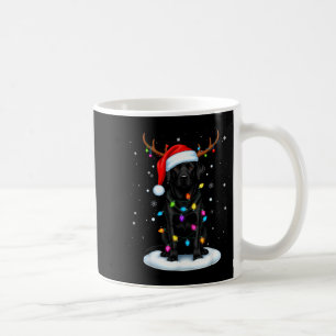 Black Lab Labrador Christmas Dog Reindeer Lights P Coffee Mug