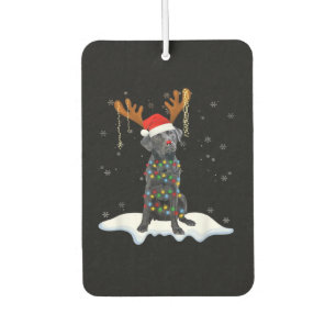 Black Lab Labrador Christmas Tree Light Pajama Dog Air Freshener