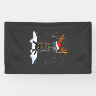 Black Lab Labrador Christmas Tree Light Pajama Dog Banner