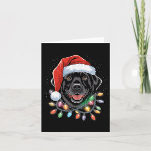 Black Lab Labrador Christmas Tree Light Pajama Dog Card