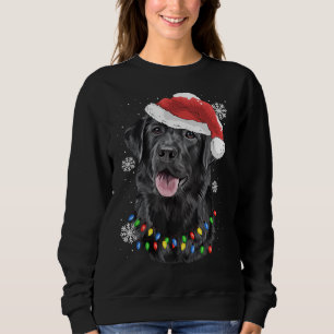 Black Lab Labrador Christmas Tree Light Pajama Dog Sweatshirt