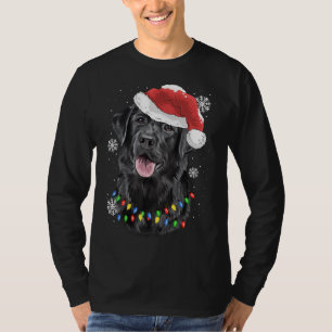 Black Lab Labrador Christmas Tree Light Pajama Dog T-Shirt