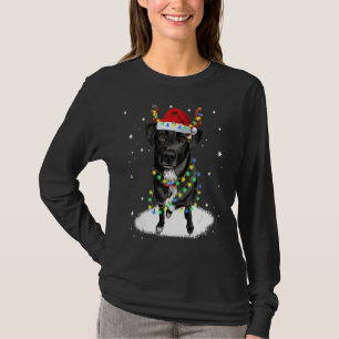 Black Lab Labrador Christmas Tree Light Pajama Dog T-Shirt