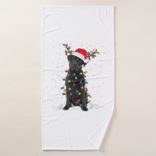 Black Lab Labrador Christmas Tree Light Pyjama Chi
