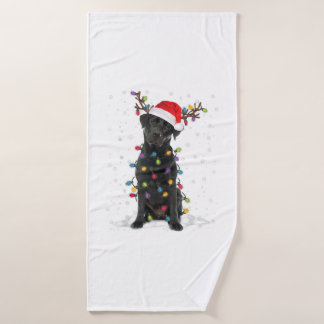 Black Lab Labrador Christmas Tree Light Pyjama Chi