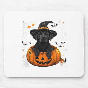 Black Lab Labrador Pumpkin Halloween Thanksgiving Mouse Pad