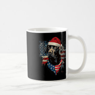 Black Lab Labrador Vintage Santa Christmas Pajama  Coffee Mug
