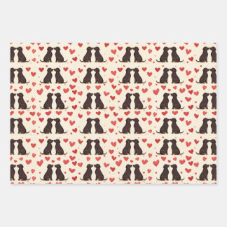 Black Lab Love - Valentine's Dog Wrapping Papier
