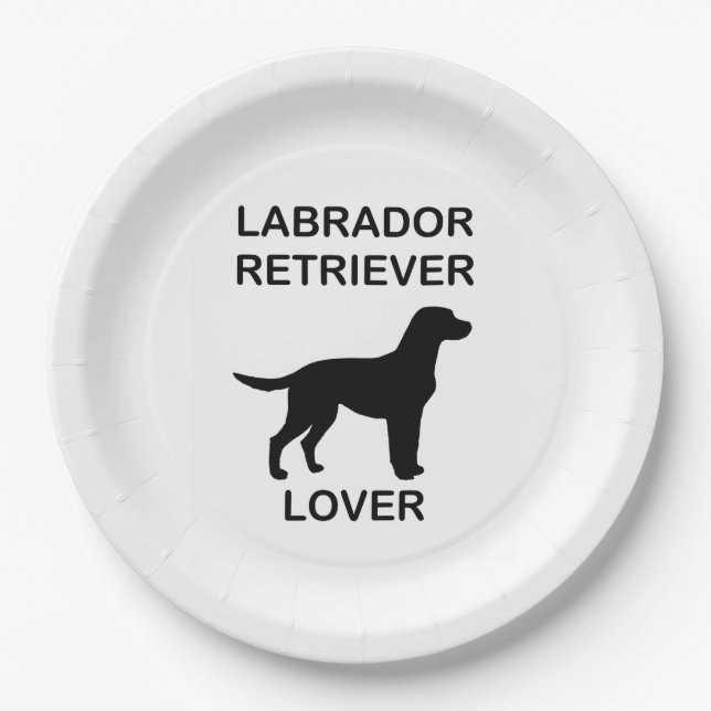 black lab lover paper plate (Front)