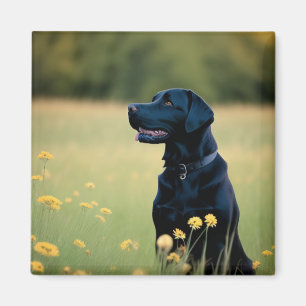 Black Lab  Magnet