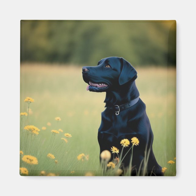Black Lab  Magnet (Front)