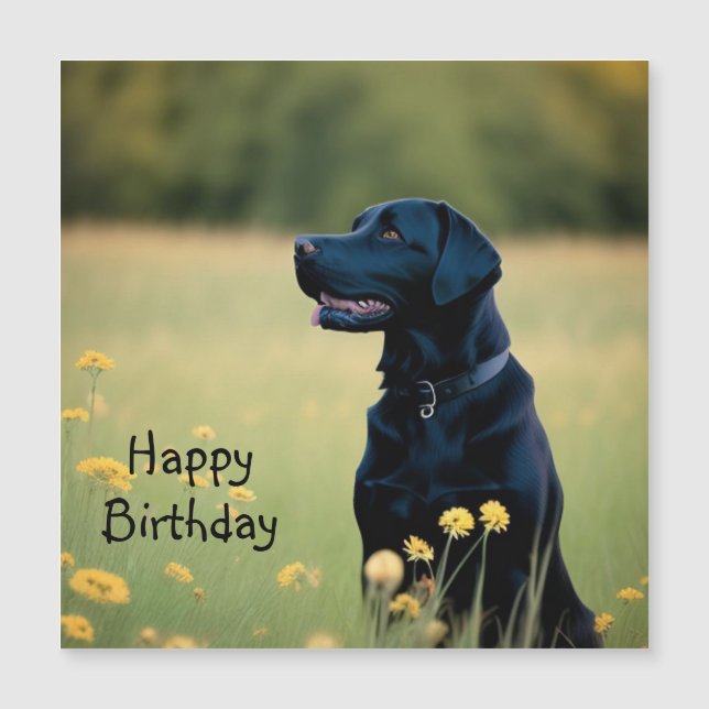 Black Lab Magnetic Card (Front)