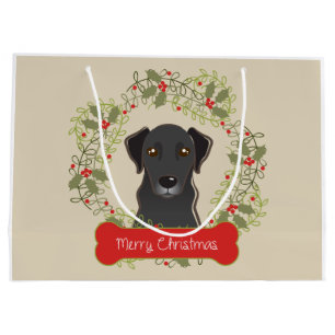 Black Lab Merry Christman Gift Bag