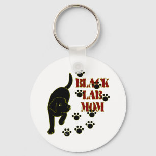 Black Lab Mom Keychain
