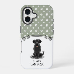 Black Lab Mom (Labrador Retriever Mom) Cute Dog iPhone 16 Case