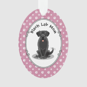 Black Lab Mom (Labrador Retriever Mom) Cute Dog Ornament