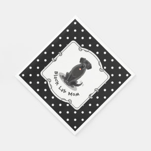 Black Lab Mom (Labrador Retriever Mom) Dog Mom Napkin