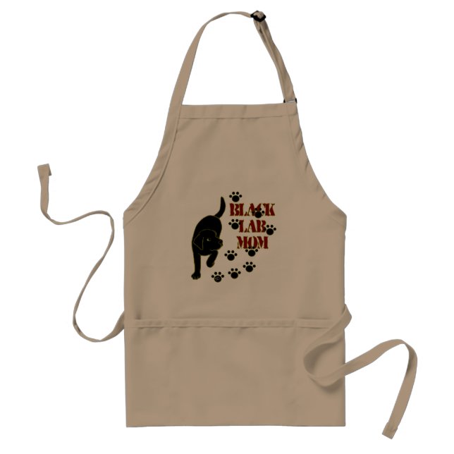Black Lab Mom Standard Apron (Front)