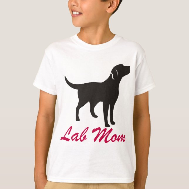 Black Lab Mom T-Shirt (Front)
